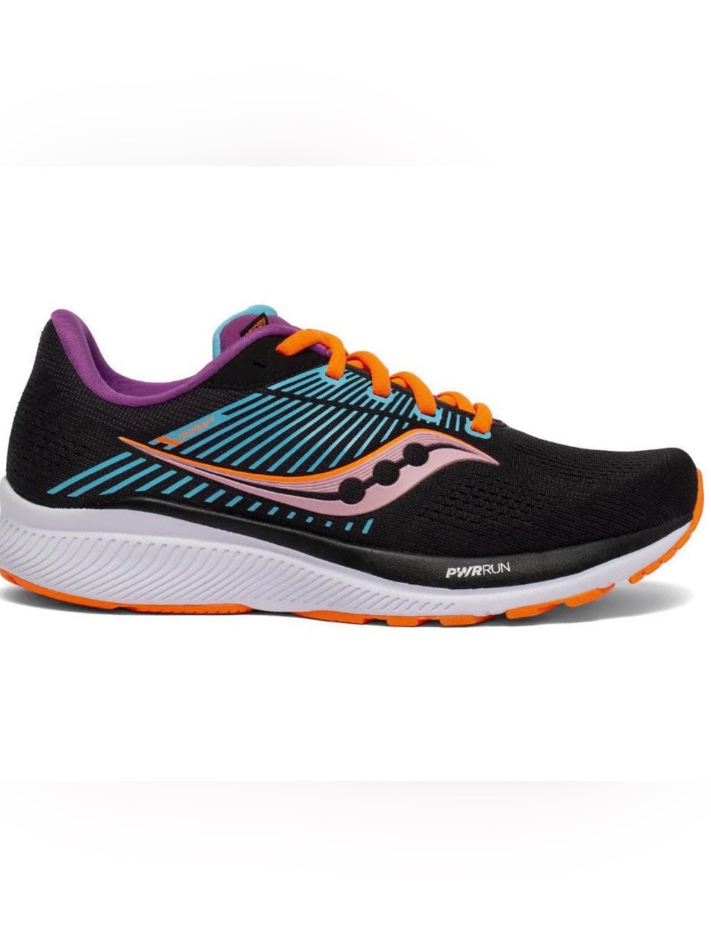 Women's SAUCONY Guide 14 Future Black/Neon Engineered Mesh Running Shoes Size 8